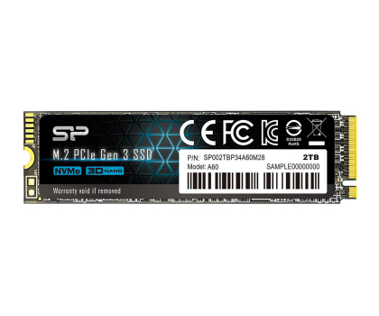 Dysk wewnętrzny SILICON POWER P34A60 2TB PCIe 3.0 M.2 NVMe SP002TBP34A60M28